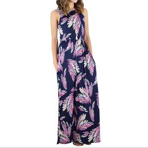 Floral Print Tank Dress with Pockets size S